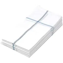 qsn stuff Men's Premium Cotton Handkerchief White 47cm x 49cm 6 pieces Free Size - H-17-picture-12