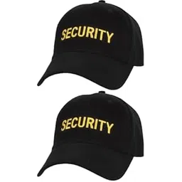 quality fab Unisex-Adult Security Guard Accessories Cotton Cap Embroidered 2 Pcs Black-picture-43