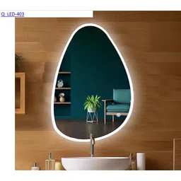 quality glass LED Wall Mirror with Touch Sensor Modern Bathrooms Irregular(12 x 18 Inch) Bathroom Mirror-picture-13