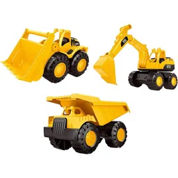 quasar Unbreakable Super Builder Set 3 in 1 Dumper, Excavator, Bulldozer(Small Size)-picture-36