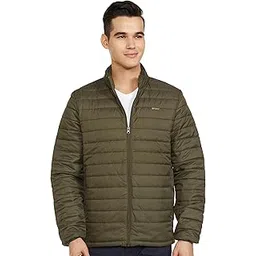 qube by fort collins Men's nylon Standard Length Regular Fit Quilted Bomber Jacket - Winter Warm, Insulated, Ribbed Cuffs, and Stylish Design-picture-23