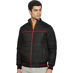 qube by fort collins Men's nylon Standard Length Regular Fit Quilted Bomber Jacket - Winter Warm, Insulated, Ribbed Cuffs, and Stylish Design-picture-21