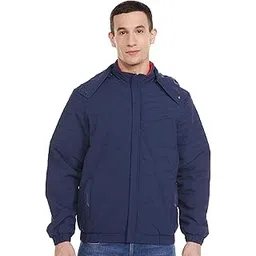 qube by fort collins Men's Regular Fit Fashionable Bomber Jacket with Detachable Hood - Winter Warm, Insulated, and Stylish Design-picture-15