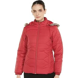 qube by fort collins Women's Polyester Regular Fit Bomber Jacket With Detachable Hood - Stylish & Comfortable Winter Wear-picture-21