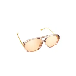 QUE UNIVERSE Unisex Orange Lens & Gold-Toned Oversized Sunglasses with-picture-25