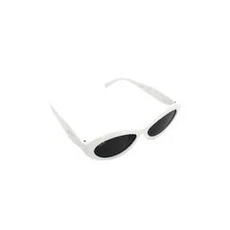 QUE UNIVERSE Women Black Lens & White Oval Sunglasses with-picture-35