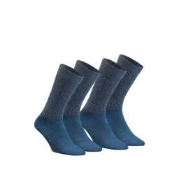 Quechua by Decathlon Blue & Grey Blend Textured Socks Pack of 2 ( 5.5-8 - 39/42 )-picture-48