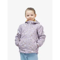 QUECHUA By Decathlon Girls Purple Printed Jacket-picture-14