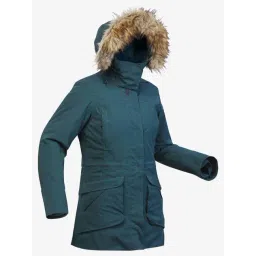 Quechua by Decathlon Teal Plain Parka Jacket-picture-10