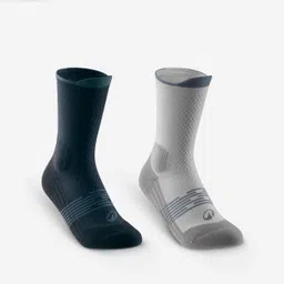 Kids’ high hiking socks (2-pair pack) HIKE500 High - Blue-image-47