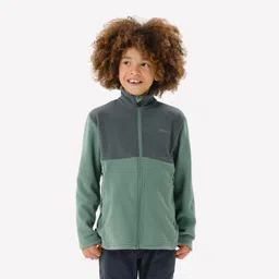 Kids’ hiking fleece jacket MH500 Zip - 7-15 years - Green-image-22
