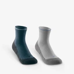 Kids’ Hiking Socks (2-Pair Pack) HIKE100 - Grey-image-45