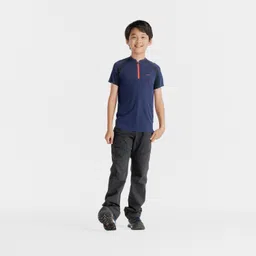 Kids Hiking Softshell Trouser MH550 Black (7-15 Yrs)-image-32