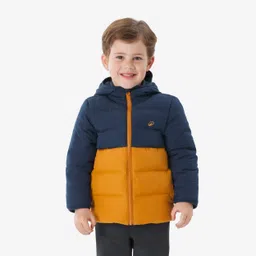 Kids’ padded hiking jacket, 2-6 years NH500 - Blue and Brown-image-41