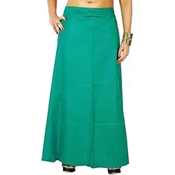 queen style Rama Green 8 Part Women's Cotton Petticoat-picture-30