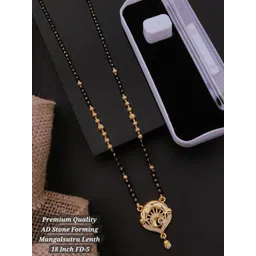 Queenzart Gold-Plated Artificial Stones and Beads Mangalsutra-picture-21