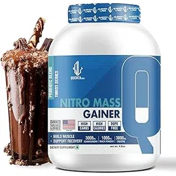 QUENCHLABZ NITRO MASS GAINER | High-Calorie Protein Powder for Weight Gain | Muscle Growth Supplement for Men & Beginners | Creatine & Digestive Enzymes | Chocolate Flavor | 1.5kg-picture-30