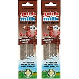 Quick Milk Gluten-Free Magic Sipper Straws (Chocolate Flavour)-Pack of 2, 5 Pieces-picture-32