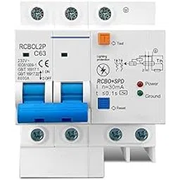 Quick Sense 63A Single Phase Circuit Breaker with Leakage/Lightning Protection and Din Rail Mount, 220VAC-picture-18