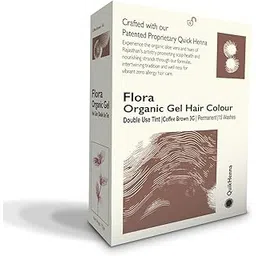 QuikHenna Flora Damage Free Organic Gel Hair Colour for Men & Women 70gm - Coffee Brown 3G | PPD And Ammonia Free Hair Color | 100% Grey Coverage | Natural Hair Colour-picture-45