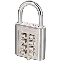 QUIRA 8 Digit Push-Button Combination Number Code Luggage Lock Padlock Lock for Door,Bag,Locker (Multicolour)-picture-45