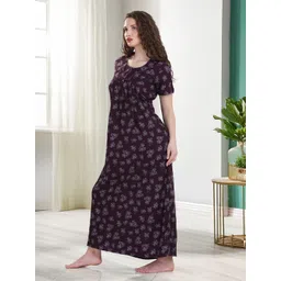 QUIRA Women Printed Maxi Nightdress-picture-32