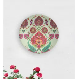 quirk india MulticolouredJoy of Floral Dispersion Decorative Ceramic Wall Plate image 1