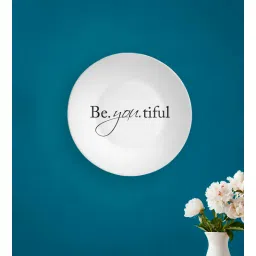 quirk india Be-you-tiful Multicolour Ceramic Wall Plate-picture-17
