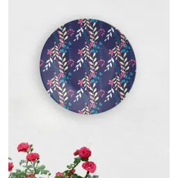 quirk india Blue Ceramic Petals Decorative Wall Plate-picture-21
