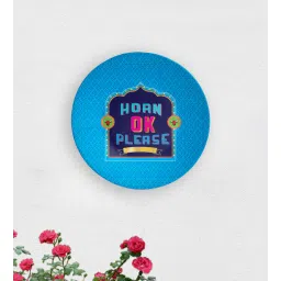 quirk india Blue Horn Ok Please Ceramic Decorative Wall Plate-picture-29