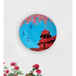 quirk india Blue Lal Kila Ceramic Decorative Wall Plate-picture-28