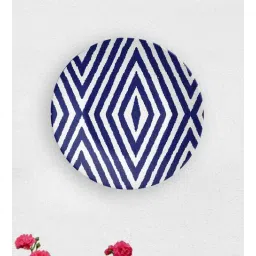 quirk india Blue Pottery Zig Zag Wall Plate-picture-17