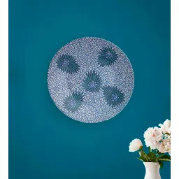 quirk india Cobalt Multicolour Ceramic Wall Plate-picture-26