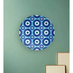 quirk india Evil Eye Multicolour Ceramic Wall Plate-picture-16