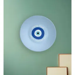 quirk india Evil Eye Multicolour Ceramic Wall Plate-picture-20