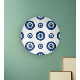 quirk india Evil Eye Multicolour Ceramic Wall Plate-picture-21