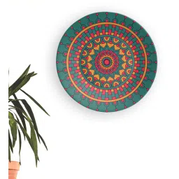 quirk india Geometric Passion Green Decorative Wall Plate-picture-25