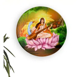 quirk india Maa Saraswati Decorative Wall Plate-picture-26