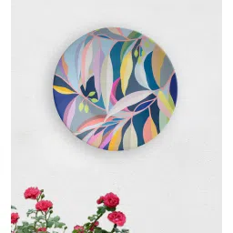 quirk india Multicolour American Art Floral Decorative Wall Plate-picture-28