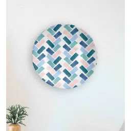 quirk india MulticolouredBlue Brush Stroke Abstract Decorative Ceramic Wall Plate-picture-19