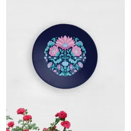 quirk india MulticolouredBlue Center Motif Decorative Ceramic Wall Plate-picture-23