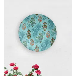 quirk india MulticolouredBlue Splash of Floral Decorative Ceramic Wall Plate-picture-40