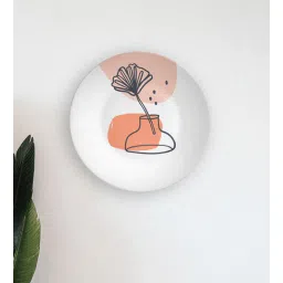 quirk india MulticolouredBrush Stroke Glass Bottle Leaf Decorative Ceramic Wall Plate-picture-12