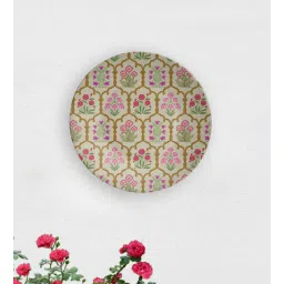 quirk india MulticolouredCream Aesthetic Floral Decorative Ceramic Wall Plate-picture-14