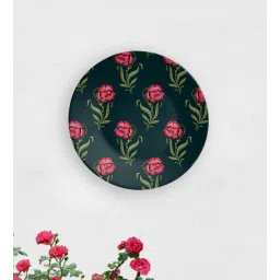 quirk india MulticolouredGreen Motif Layover Decorative Ceramic Wall Plate-picture-24