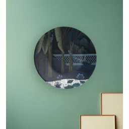 quirk india Night Multicolour Ceramic Wall Plate-picture-32