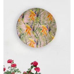 quirk india Orange Ceramic Blossom Decorative Wall Plate-picture-16