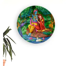 quirk india Radha Krishna Decorative Wall Plate-picture-34