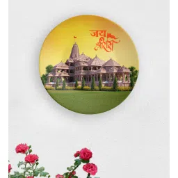 quirk india Shri Ram Mandir Multicolour Ceramic Decorative Wall Plate-picture-31