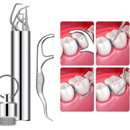 Quivana Professional Teeth Cleaning Tool Kit 7-in-1 | Dental Care Set with Plaque Remover, Tartar Scraper, Gum Cleaner, Dental Mirror & Tooth Stain Remover | Home & Dentist Oral Hygiene Kit image 1